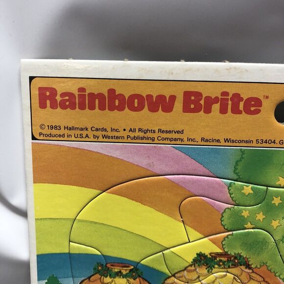 Vtg 1983 Rainbow Brite Golden Hallmark Frame-Tray Puzzle Kids Activity Game - Picture 10 of 11